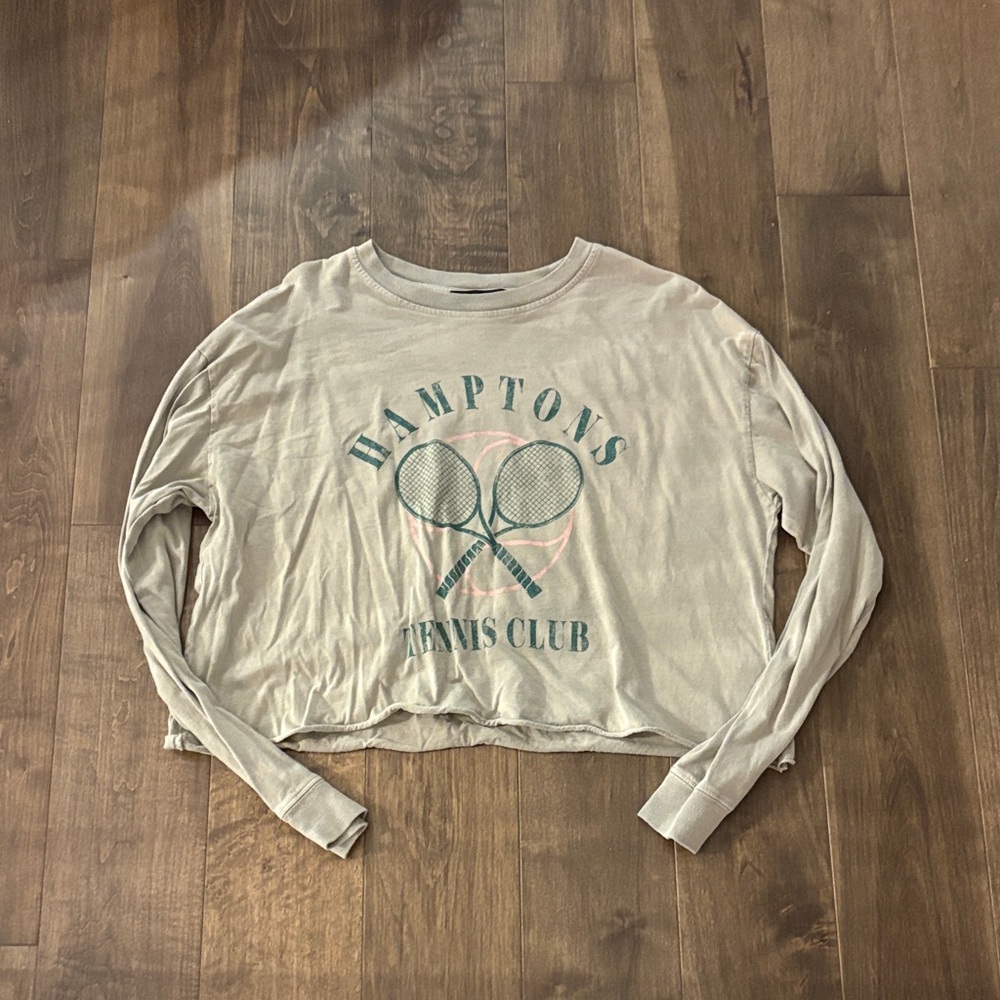Hamptons Tennis Club Beige Long Sleeve Shirt